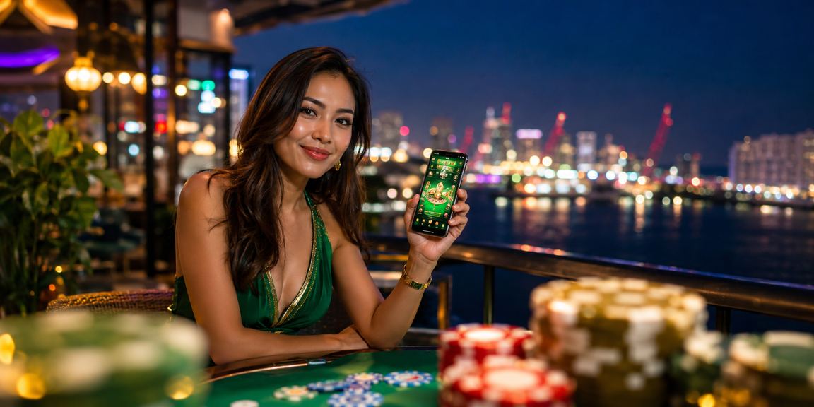 Pemain Malaysia menikmati permainan meja kasino dalam talian melalui telefon pintar
